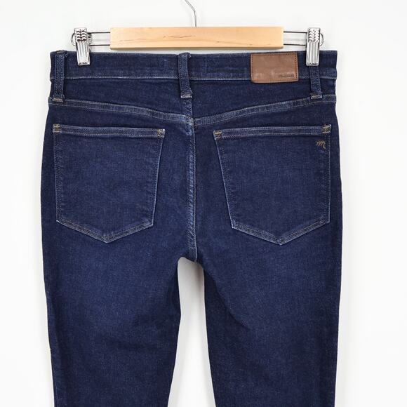 Madewell 9" Mid-Rise Skinny Jeans Orland Dark Wash Tencel Denim Edition Size 27 - Picture 6 of 8